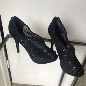 Black platform heels